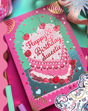 Load image into Gallery viewer, Happy Birthday Sweetie (cherry cake) Card