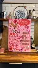 Load image into Gallery viewer, TEA TOWEL Pink Leopard