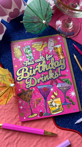 Birthday Drinks Card