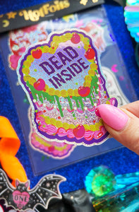 Dead Inside Cake Sticker (large)