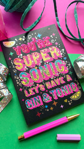 Supersonic Gin and Tonic Card