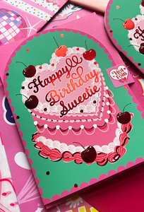 Happy Birthday Sweetie (cherry cake) Card