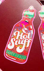 Hot Stuff Glitter Sticker (large size)