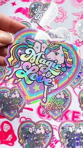 Unicorn Holo Sticker (large size)