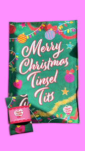 Tinsel Tits Tea Towel