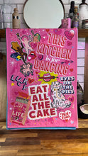 Load image into Gallery viewer, TEA TOWEL Bright Pink Cake
