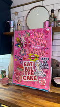 Load image into Gallery viewer, TEA TOWEL Bright Pink Cake
